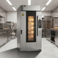 Nouveau four à pain électrique commercial à commande numérique rotative entièrement automatique avec grande capacité et usage industriel multicouche