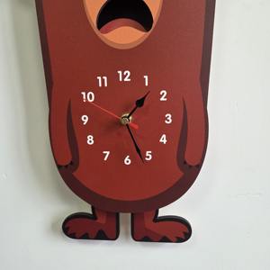 Reloj de Péndulo de Madera con Lengüeta Móvil, Reloj de Pared Súper Silencioso, Sin Tictac, Reloj Decorativo de Pared para Habitación Infantil - Product Image 2