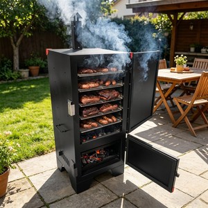 BBQ vertical au gaz au charbon de bois électrique personnalisé OEM Offset Lang Meilleur four de fumage Grill Pit - Product Image 3