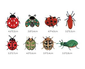 New High Quality Self Sticker Exquisite Embroidery Lifelike Cute Insect Ladybug Patch for Decoration - Product Image 2