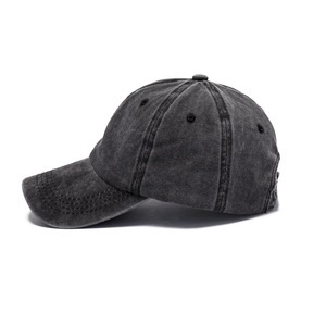 Washed Cotton <b>Baseball</b> <b>Cap</b> Unisex Soft Top Embroidery Vintage <b>Plain</b> Design For Outdoor Wear - Product Image 4
