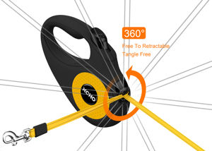 Malam Aman Berjalan Anjing Memimpin Hingga 110lbs Warna Neon Pita Reflektif Anti Slip Grip Satu Tangan Rem Tali Anjing Ditarik - Product Image 3