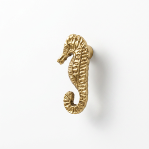 Tirador de cajón de metal con diseño de caballito de mar AK Brass, acabado dorado, de calidad premium, para muebles de hogar y cocina, herrajes decorativos de lujo. - Product Image 5