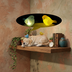 Statua Decorativa di Cane con <span class=keywords><strong>Uccello</strong></span> per Giardino, Prato e Casa: Regalo Commemorativo per San Valentino per Donne, Mamme e Nonne - Product Image 5