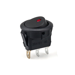 KCD2 Round Rocker <b>Switch</b> With Led Cat's Eye <b>Light</b> <b>12V</b> 24V 220V Blue For Auto Retrofit Upgrade - Product Image 2
