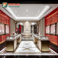 Fabricant de mobilier sur mesure pour bijouteries, vitrine de comptoir de centre commercial à finition stratifiée haute visibilité