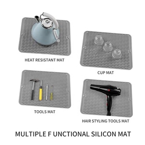 Napperon en silicone <span class=keywords><strong>de</strong></span> qualité alimentaire résistant à la chaleur durable 50*40cm <span class=keywords><strong>tapis</strong></span> <span class=keywords><strong>de</strong></span> séchage <span class=keywords><strong>de</strong></span> vaisselle pour usage multiple <span class=keywords><strong>tapis</strong></span> d'égouttage à séchage rapide - Product Image 4