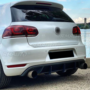 Rear Bumper Diffuser Lip Spoiler Splitter Protector For Volkswagen Golf 6 MK6 GTI 2009-2013 Black Decoration Guard - Product Image 5