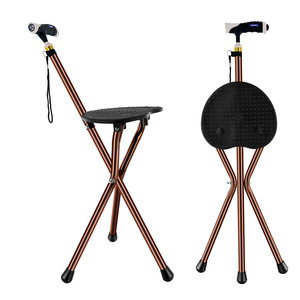 Langhe <b>Folding</b> Tripod Cane <b>Stool</b> Adjustable Aluminum Alloy For Seniors And Elderly - Product Image 1