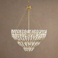 Lustre rond en laiton de style nordique simple, design moderne, pour salle à manger, salon, lampe suspendue