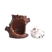 Breloques en résine chat endormi dans un trou d'arbre mignon pour la décoration DIY avec colle crème, ornements, accessoires de micro-scènes