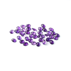 Synthèse de laboratoire en verre violet pour l'artisanat de coupe de <span class=keywords><strong>diamant</strong></span> pierre précieuse en vrac à face ovale gemmes en verre de haute qualité - Product Image 3