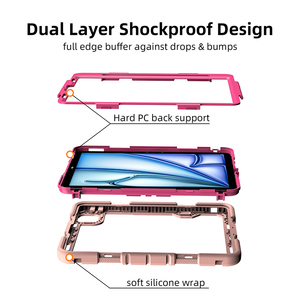 Étui antichoc en silicone pour tablette <span class=keywords><strong>iPad</strong></span> <span class=keywords><strong>Air</strong></span> 10,9 pouces 4e et 5e génération avec bandoulière, dragonne et emplacement pour stylet - Product Image 4