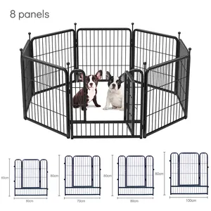 8/16/24/32 panneaux 32 pouces parc pour animaux de compagnie pliable en métal carré Tube chiens exercice stylo extérieur chien parc chenil clôture treillis métallique - Product Image 2