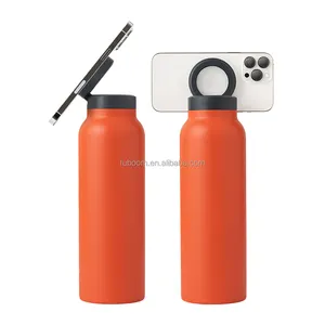 2024 New Products Magsafe Wide Mouth Water Bottle Insulated Vacuum Flasks Magnet Bottle With 3 In 1 Tripod Bottle Phone Mount