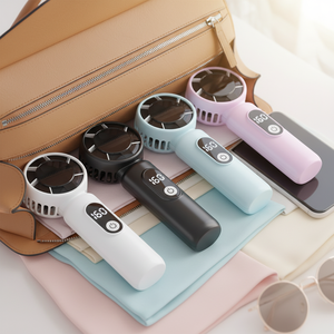 Ventilateur portable USB personnalisé blanc à prix réduit – Mini ventilateur USB pour téléphone portable - Product Image 1