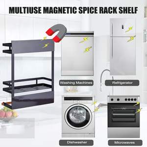 Estante de especias magnético extraíble plegable para refrigerador de cocina, estante de almacenamiento magnético, servicio de procesamiento de soldadura, toallero de papel - Product Image 4