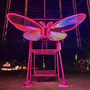 Columpio de mariposa dinámico para exteriores, dispositivo interactivo LED creativo emisor de luz, área escénica, viaje cultural, recorrido nocturno - Product Image 5