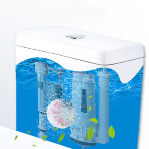 Bloque Limpiador de Inodoro Ecológico con Aroma a Rosa, Tableta Limpiadora de Inodoro con Burbujas Rosas y Azules - Product Image 5
