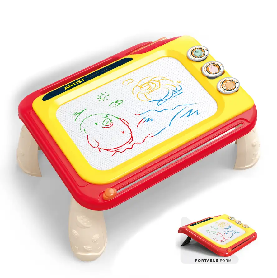 En çok satan çocuk seyahat sihirli 4 renkler yazma slate tablet manyetik yazma çizim kurulu oyuncak silinebilir