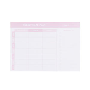 Lista de comestibles con impresión personalizada, Menú semanal y planificador de comida, Bloc de notas - Product Image 1