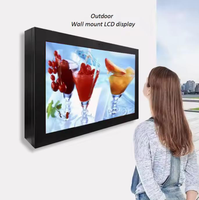 Afficheur numérique extérieur sur pied de 55 pouces, écran LCD simple face, moniteur étanche avec écran tactile en acier inoxydable