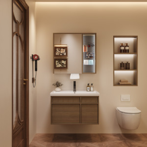 Star Rated Hotel Suite Smart Wc Baño Espejo Gabinete <span class=keywords><strong>Set</strong></span> Baño Inodoro inteligente Cabezal de <span class=keywords><strong>ducha</strong></span> <span class=keywords><strong>Set</strong></span> de baño - Product Image 2