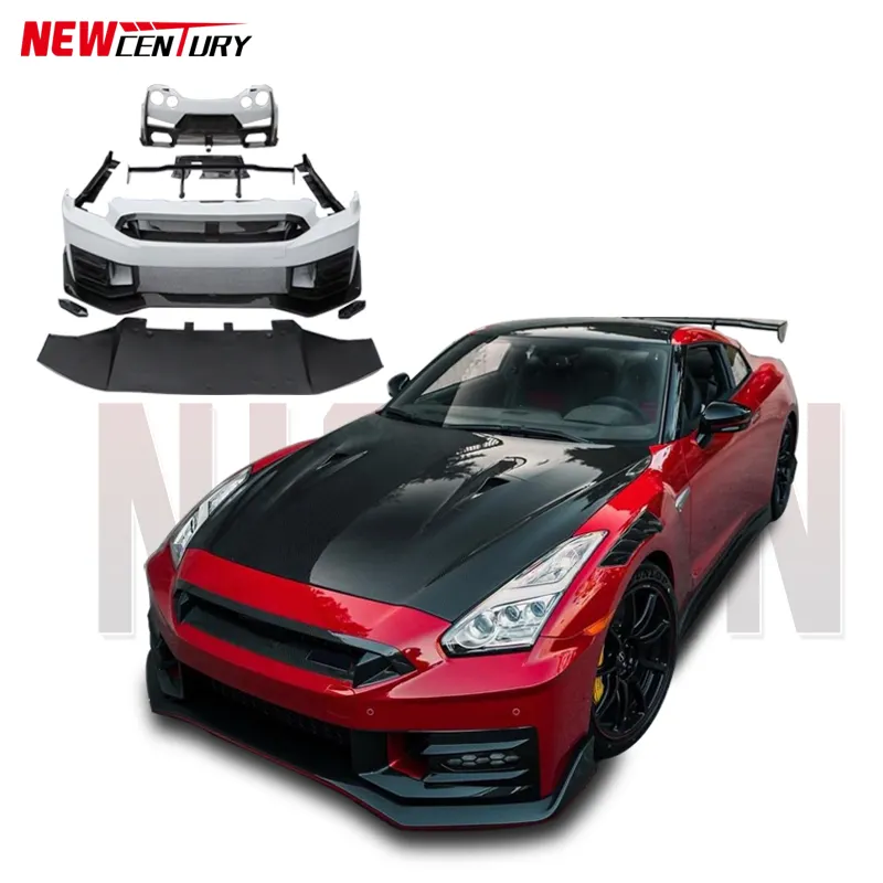 For 2008-2016 Nissan GTR35 facelift 24 surround kit old facelift front and rear bumper side skirts rear wing leaf panels