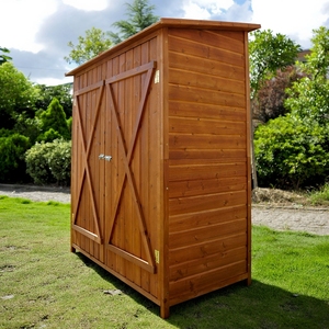 Casetta da Giardino <span class=keywords><strong>in</strong></span> <span class=keywords><strong>Legno</strong></span> <span class=keywords><strong>per</strong></span> Esterni, Organizzatore Attrezzi, Ripostiglio <span class=keywords><strong>per</strong></span> Giardino con Porta Singola, Armadio da Giardino - Product Image 3