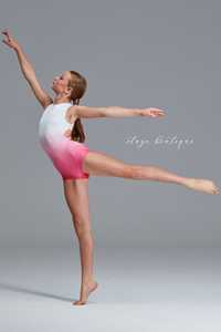 Fábrica Atacado Gradiente Rosa e Verde Cor Design Moda Collant para Treinamento e Desempenho - Product Image 5