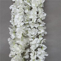 Guirlande de glycines artificielles en soie, 1 m,, Arrangement Floral, à suspendre, pour plafond de mariage