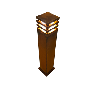 Weathered Corten Steel <b>LED</b> Bollard <b>Lighting</b> Garden <b>Lighting</b> - Product Image 3