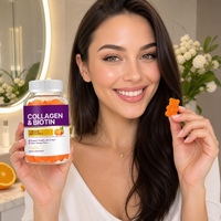 Gummies au Collagène et à la Biotine avec Glutathion, Saveur Orange, Complément de Beauté Éclaircissant et Blanchissant pour la Peau, Vente en Gros pour Adultes, OEM ODM
