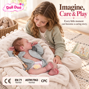 ตุ๊กตาเด็กเกิดใหม่ DollDuo ขนาด 19 นิ้ว เหมือนจริง ทำมือ รูปแบบทารกแรกเกิด ของเล่นซิลิโคน ขายดี ของเล่นเด็ก ของขวัญสุดเพอร์เฟกต์สำหรับเด็กผู้หญิง - Product Image 2