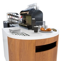 Kedai kopi kustom desain komersial Modern, Kedai Kopi Bar, peralatan konter