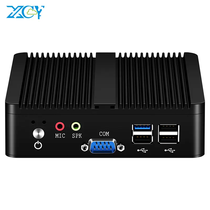 XCY Quad-Core-Mini-PC J2900 WiFi 2 * Gigabit-Ethernet 2 * RS232 4 * USB Lüfter loser industrieller Mikro computer