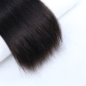 <span class=keywords><strong>Extensiones</strong></span> de Cabello Virgen Indio Liso, Tejidas a Mano, Color Negro <span class=keywords><strong>Natural</strong></span>, para Coser y Tejer - Product Image 6