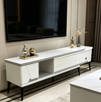 Ensemble de meuble TV et table basse de luxe pour salon, design moderne et minimaliste, idéal pour petit appartement