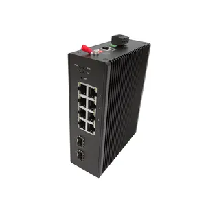 Brand New Industrial Ethernet Switch AC DC Power ZC-S2010MG 2*GE(SFP) Port+8*GE(RJ45) POE Port
