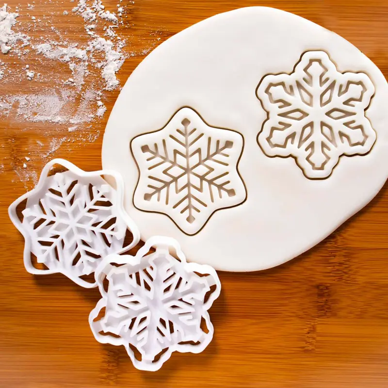 Saffron Snowflake 2デザイン高品質型クリスマスクッキークッキープランジャーカッタースタンプ型雪型