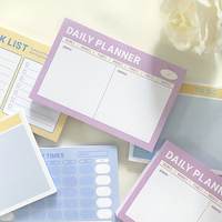 Blocs-notes autocollants carrés personnalisés avec logo imprimé, papeterie esthétique, bloc-notes de planification