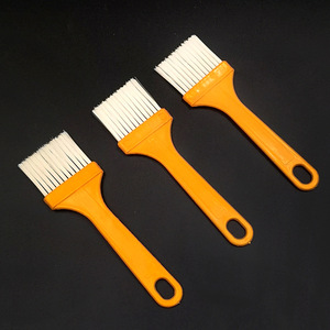 Plastic Paint Brush Size 4 Yellow Handle Baking Frying BBQ Pancake Oil Dipping Brush Dishwasher Safe - Product Image 1