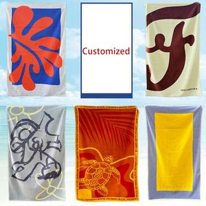 Factory Custom <b>Beach</b> Towel 100% Cotton Design Custom Logo Towel Large <b>Beach</b> Towel Promotional <b>Gifts</b> Microfiber Velour Print logo - Product Image 3