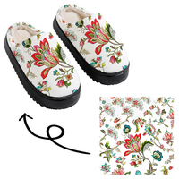 Pantoufles d'hiver personnalisées à imprimé animal, chaudes, légères, fermées, pour l'intérieur et l'extérieur, en peluche avec semelle extérieure en EVA
