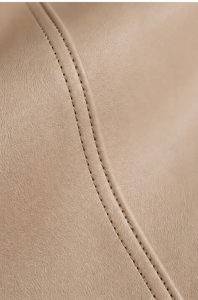 Giacca Corta in Vera <span class=keywords><strong>Pelle</strong></span> di Pecora per <span class=keywords><strong>Donna</strong></span>, Collo a Punta Grande, Linee Geometriche, Elegante <span class=keywords><strong>Blazer</strong></span> in <span class=keywords><strong>Pelle</strong></span> per Uso Quotidiano, Primavera-Autunno - Product Image 5
