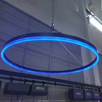 GINYU Dia80cm Full Color LED Kinetic Lifting Ring Light DMX512 Matrix Stage Light for Nightclub Dj Party Disco