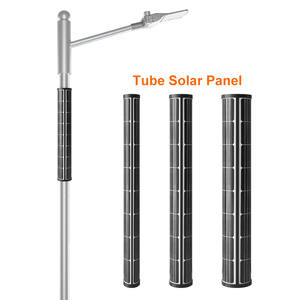 OEM 18v 24v 100w 200w Tube <span class=keywords><strong>Panneau</strong></span> solaire SunPower <span class=keywords><strong>Panneau</strong></span> PV cylindrique pour lampadaire Système de surveillance mobile solaire - Product Image 2