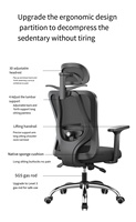Kerusi Pejabat Chaise de bureau ergonomique réglable pour bureau à domicile Chaise de bureau ergonomique de direction