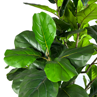 210cm Künstlicher Geigenfeigenbaum Künstlicher Ficus Lyrata Künstliches Grün Bonsai-Pflanze für Heim- und Gartendekoration