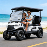 Voiturette de golf à couple élevé, sièges ergonomiques, véhicule 4 places adapté au terrain gazonné, pour routes non publiques